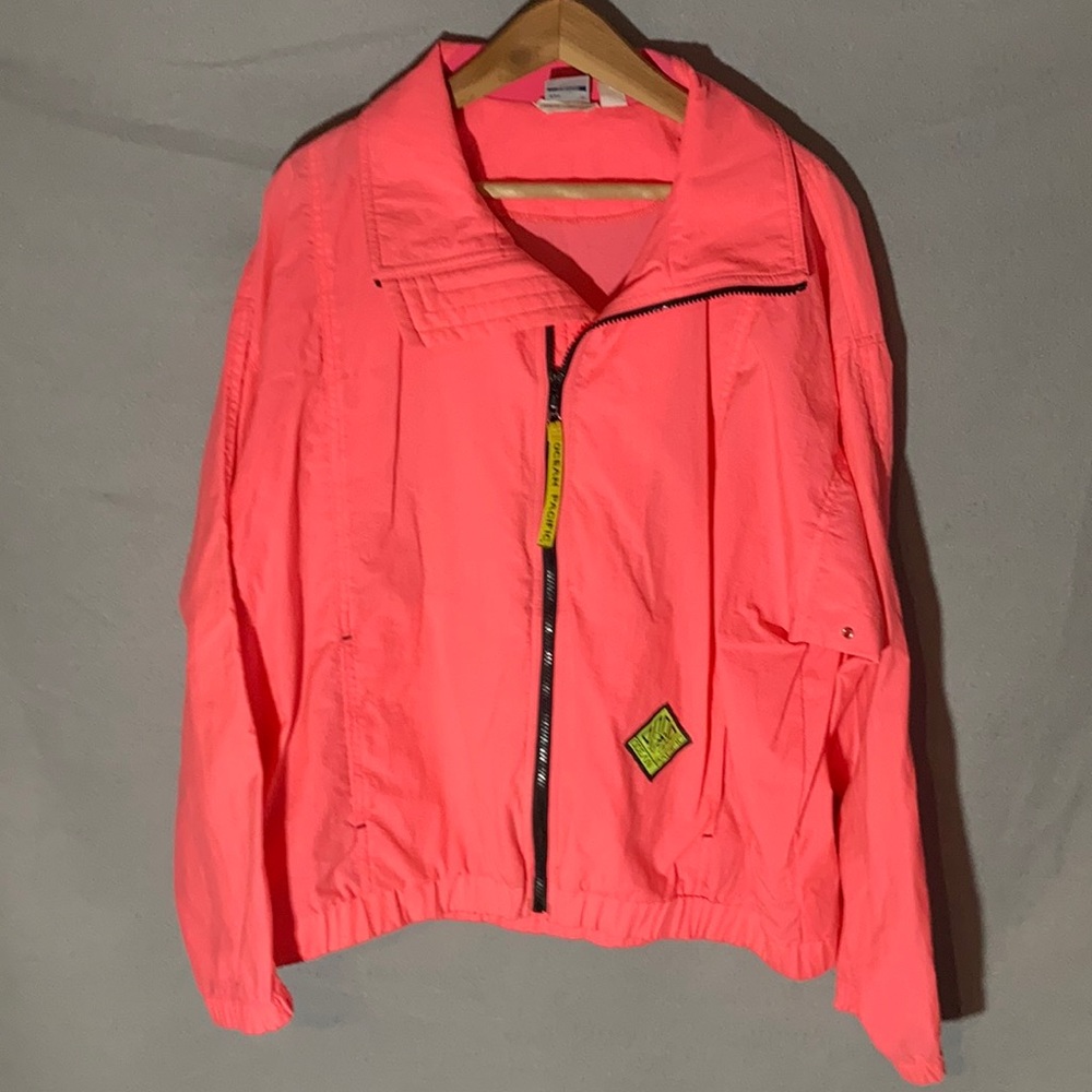 Vintage Ocean Pacific Bright Pink jacket Sz M